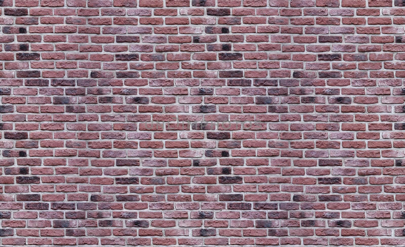 Seamless texture of old dark red brick wall. Old brickwork. Four fragments in one.