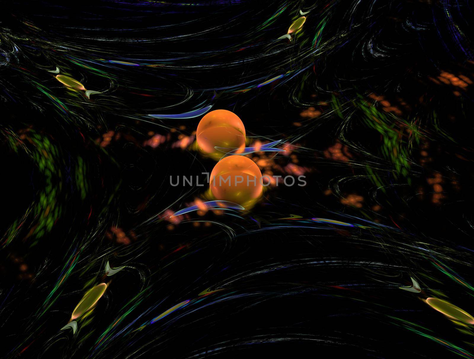 Imaginatory lush fractal texture image abstract background