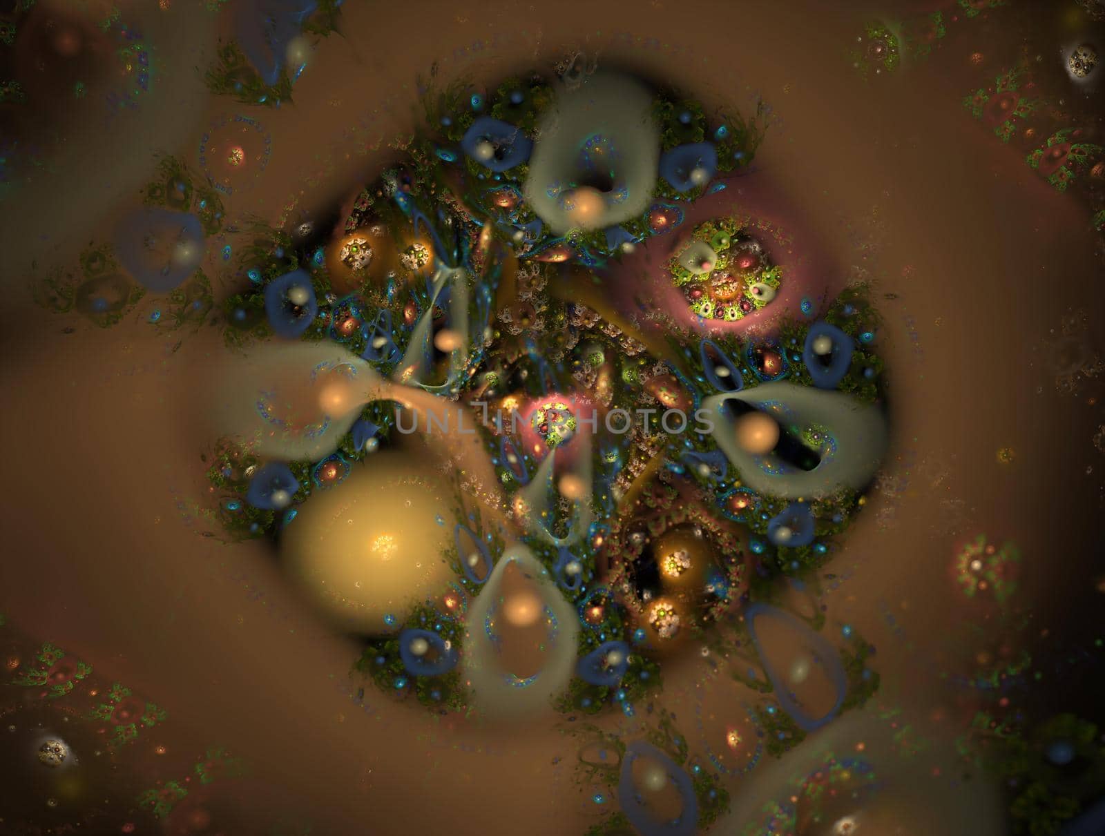 Imaginatory lush fractal texture image abstract background