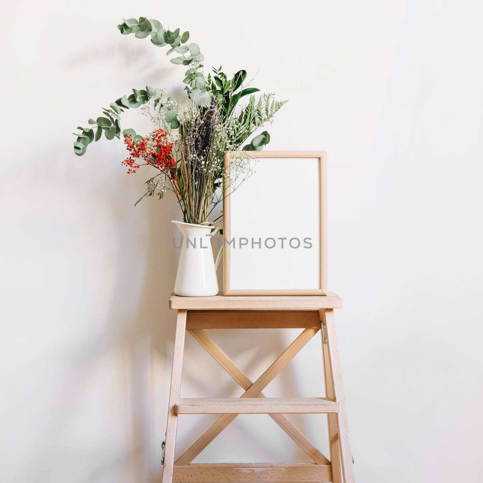 flower frame stool. High resolution photo