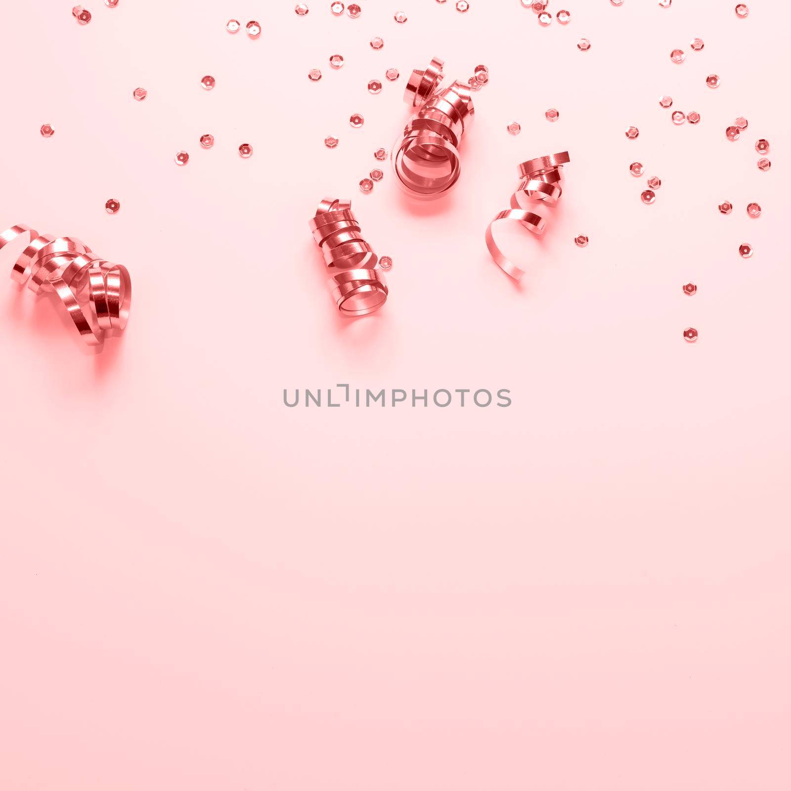 pink confetti frame with copy space. High resolution photo