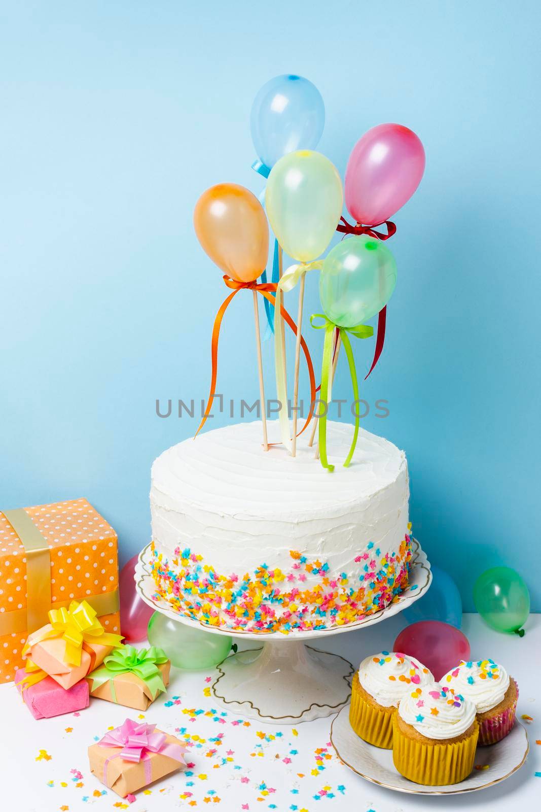 arrangement birthday party concept. High resolution photo