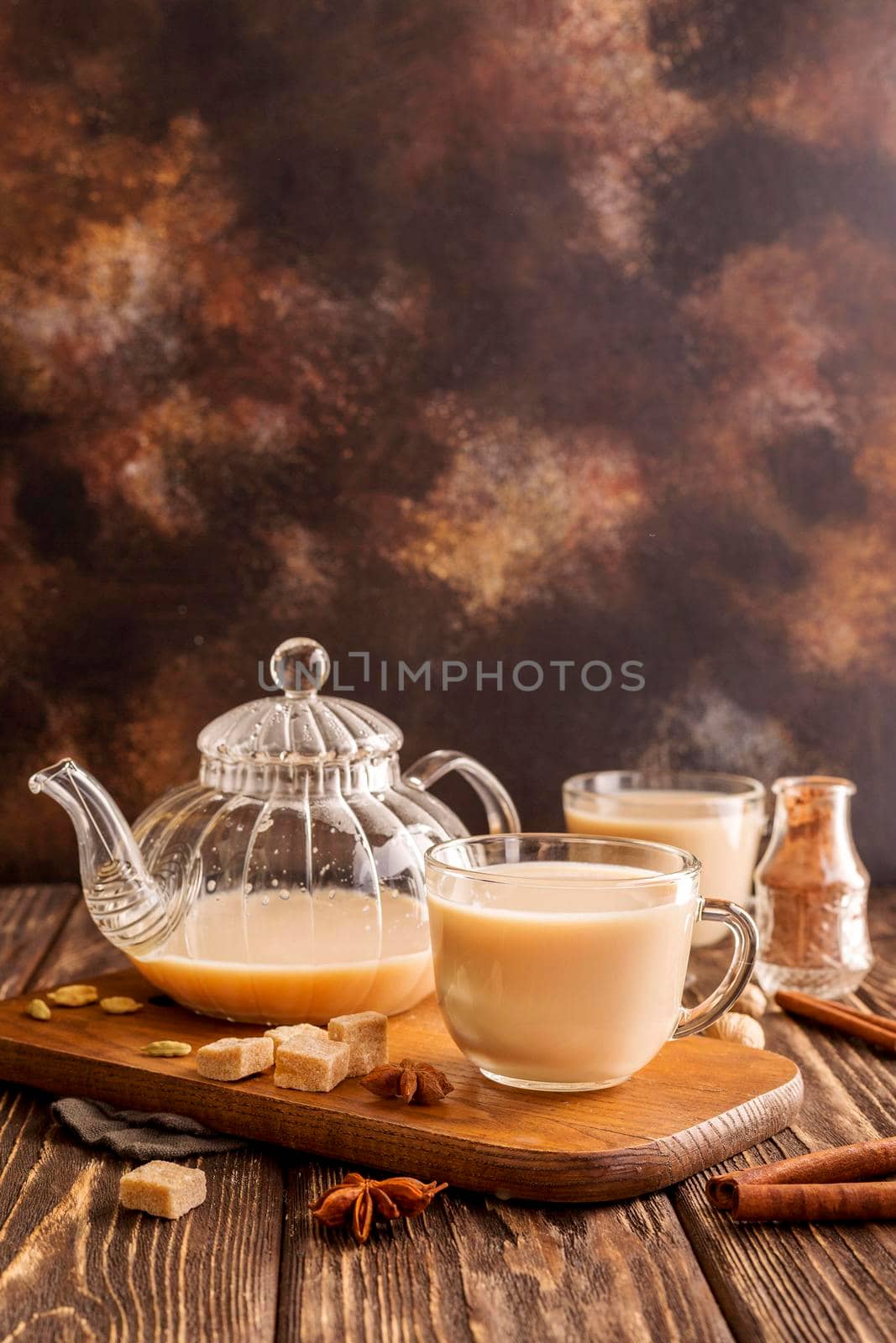 front view milk tea concept with copy space. High quality photo by Zahard