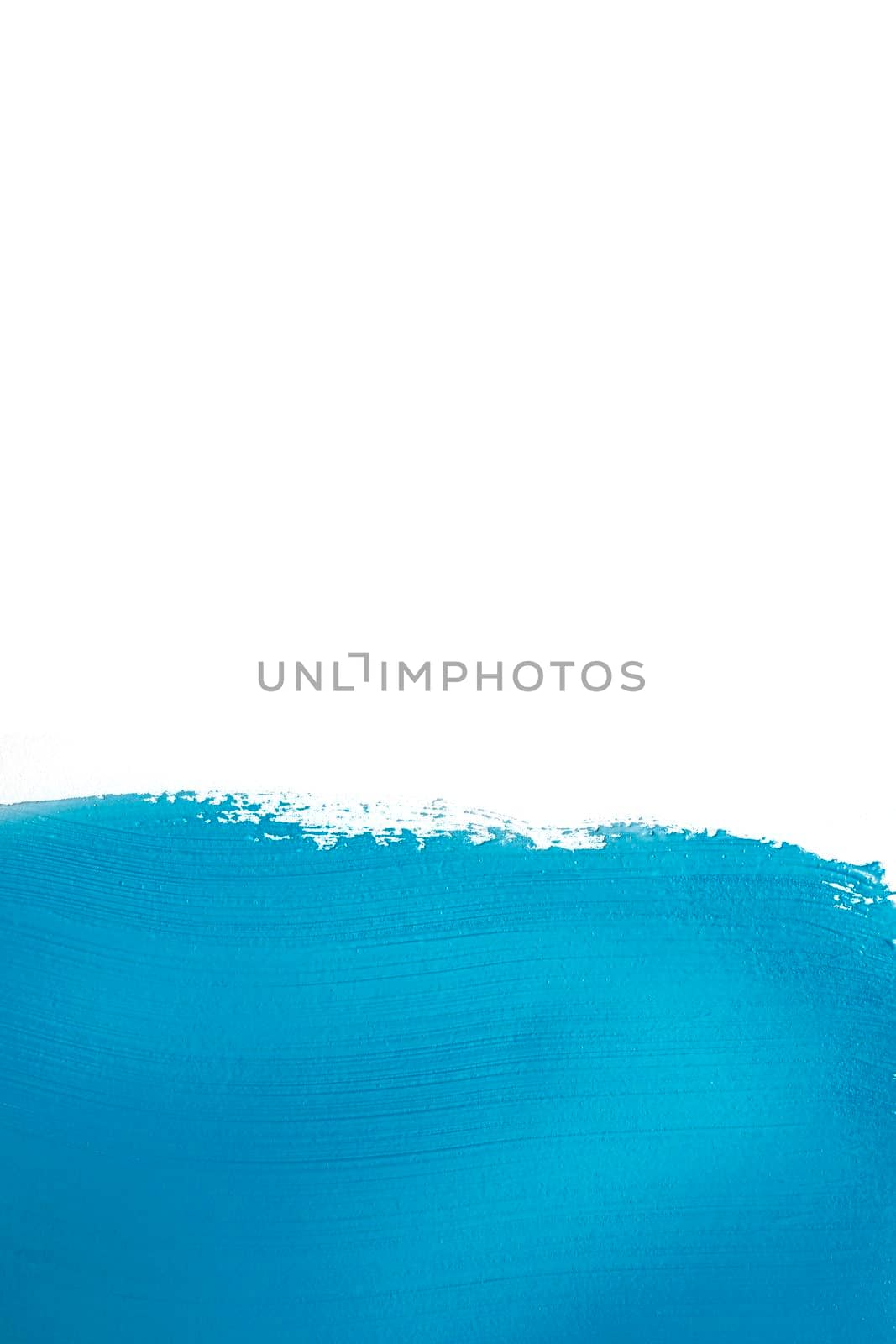 vivid blue colored paint brushstroke. High resolution photo