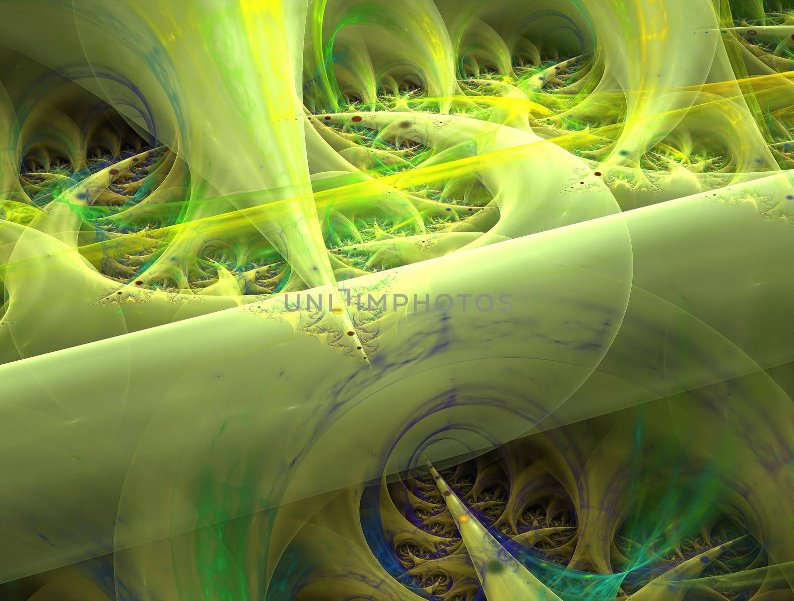 Imaginatory lush fractal texture image abstract background