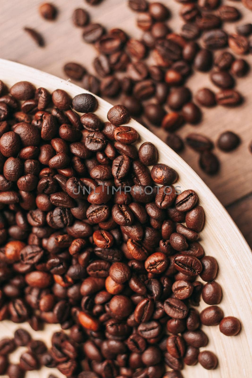 a cup of coffee breakfast fresh scent view from above. High quality photo