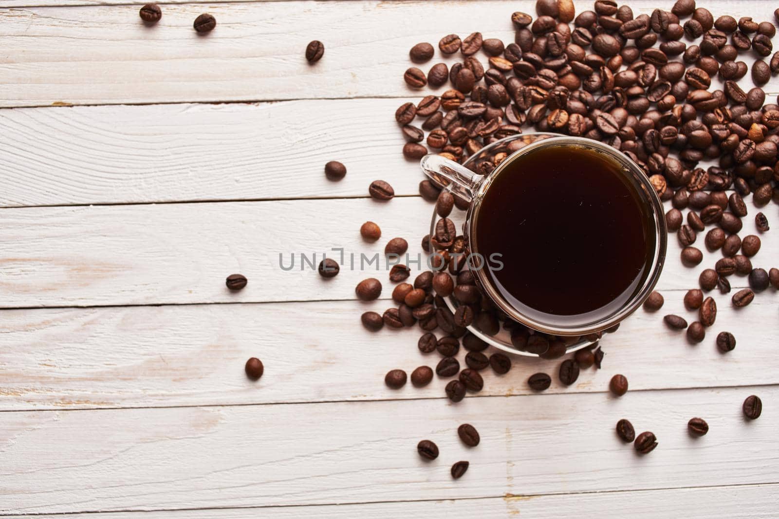 coffee beans Hot drink spilled grains caffeine pattern by Vichizh