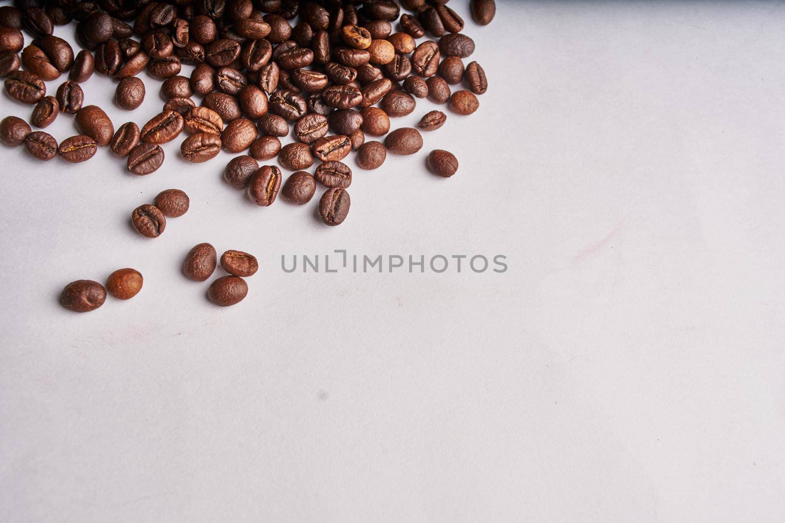 coffee beans brown mocha beans view from above by Vichizh