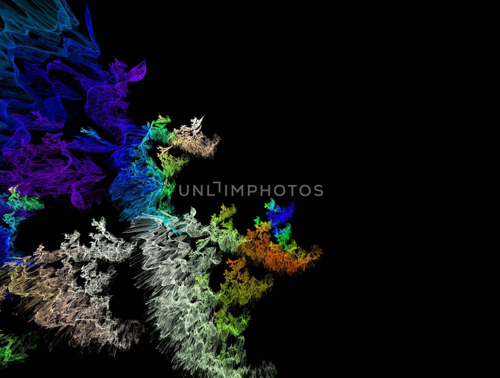 Imaginatory lush fractal texture image abstract background