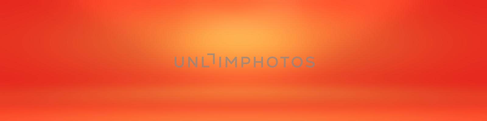 Abstract Orange background layout design,studio,room, web template ,Business report with smooth circle gradient color. by Benzoix