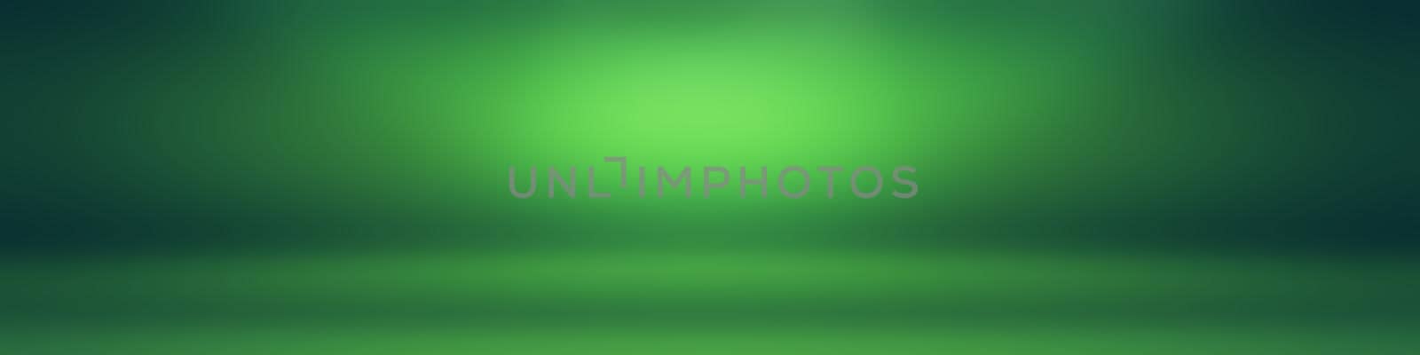 Luxury plain Green gradient abstract studio background empty room with space for your text and picture by Benzoix