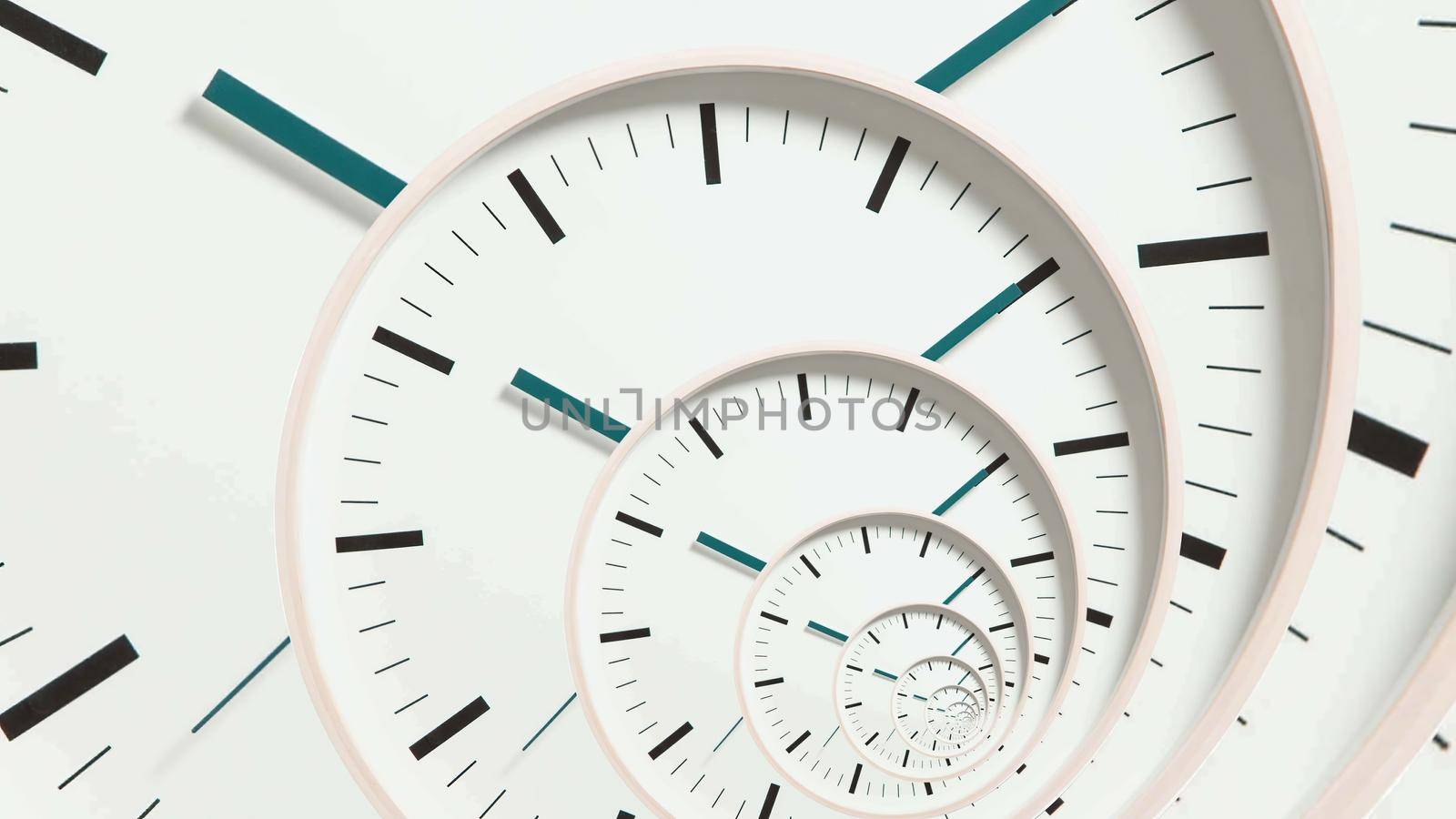 3d illustration - Spiral Clock Seamless Infinite Zoom by vitanovski