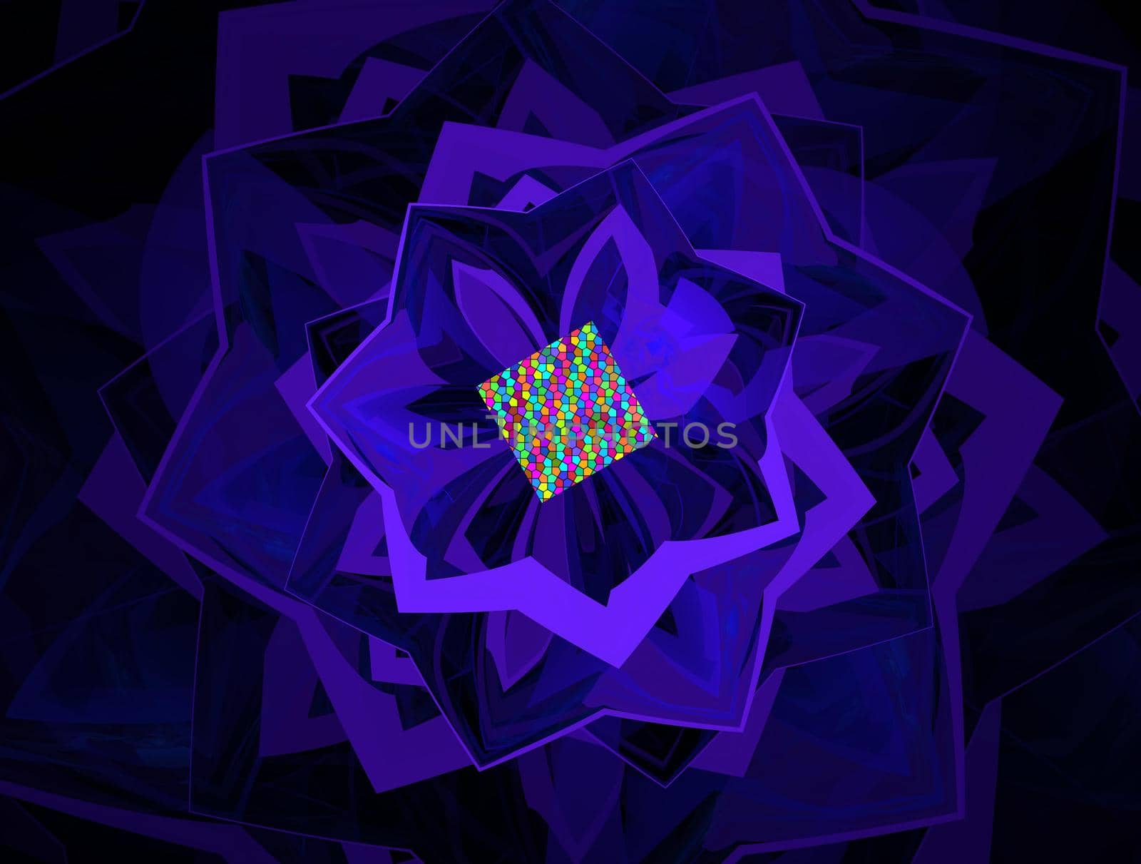 Imaginatory lush fractal texture image abstract background