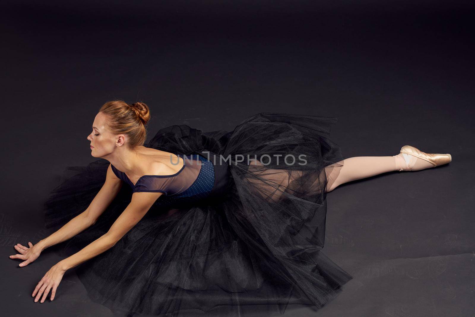 beautiful woman dance performed classical style isolated background. High quality photo