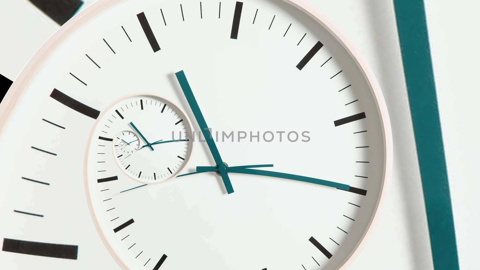 3d illustration - Spiral Clock Seamless Infinite Zoom by vitanovski