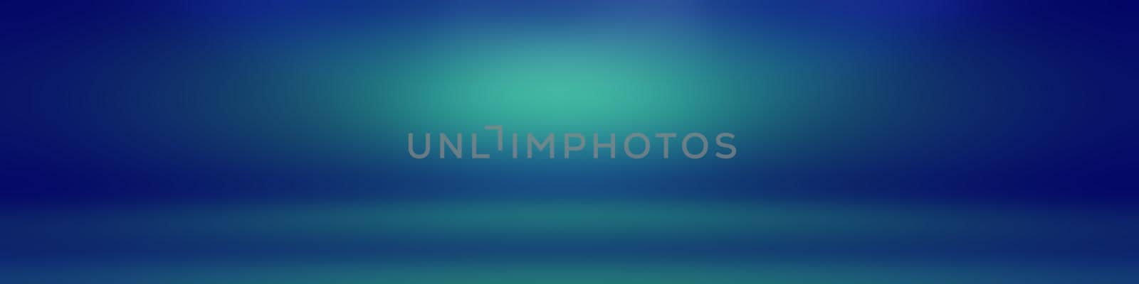 Abstract Luxury gradient Blue background. Smooth Dark blue with Black vignette Studio Banner