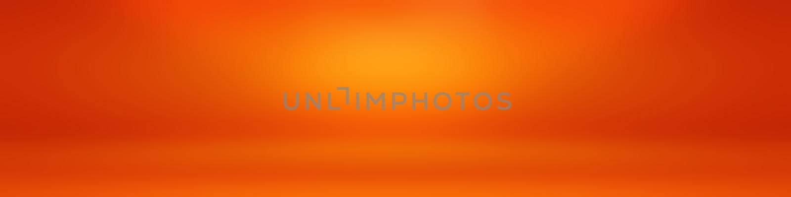 Abstract Orange background layout design,studio,room, web template ,Business report with smooth circle gradient color. by Benzoix