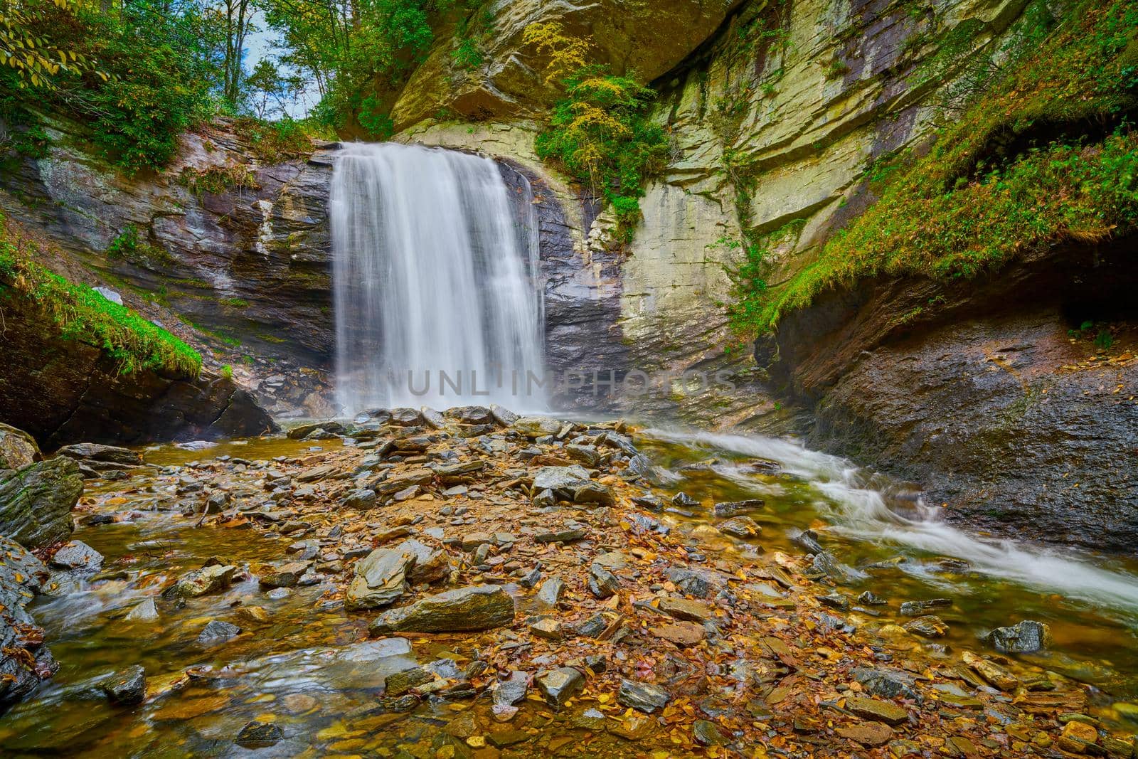 Looking Glass Falls in Pisgah National Forest near Brevard, NC. by patrickstock