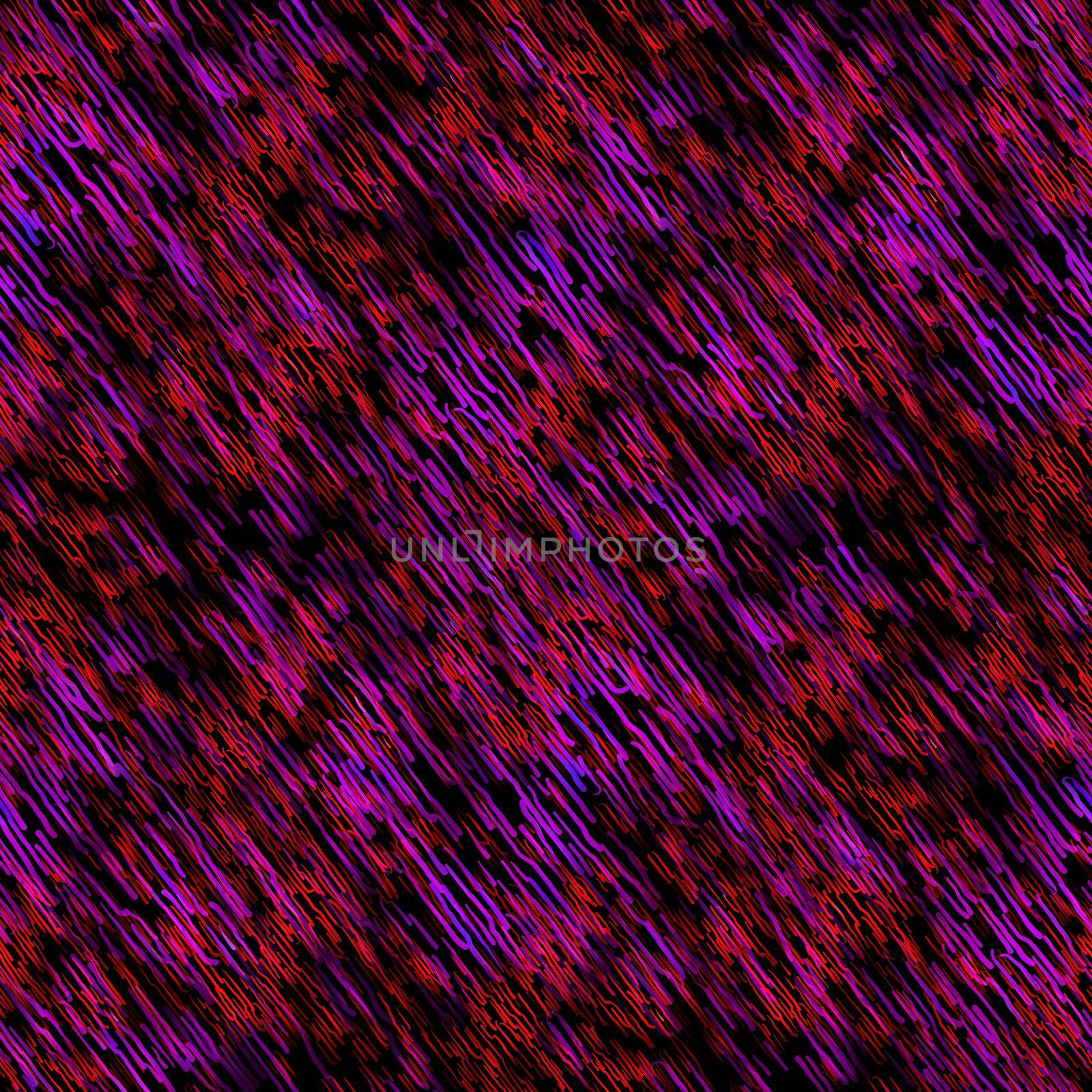 Seamless abstract pattern with abstract red and purple chaotic lines on dark background