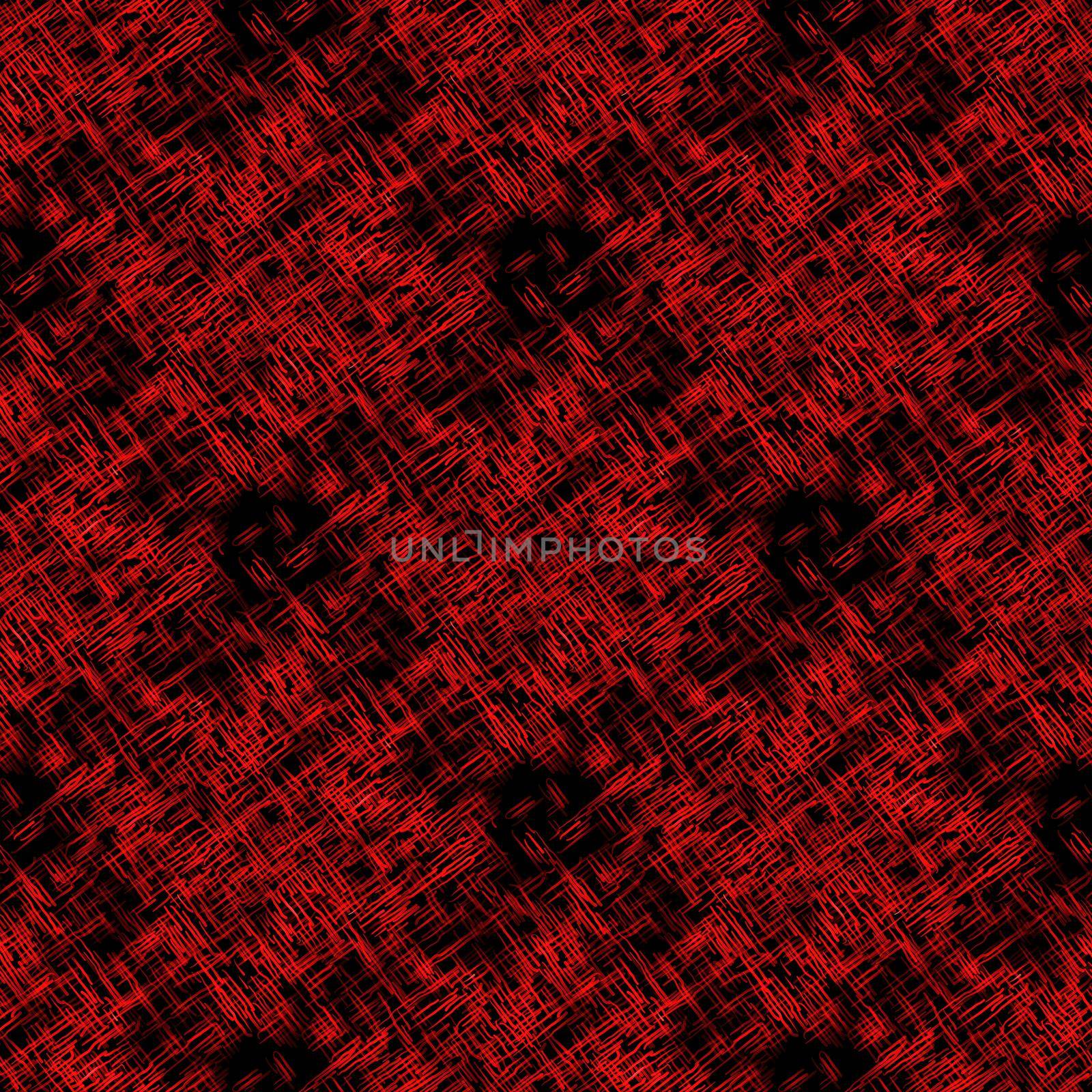 Seamless abstract pattern with abstract red  chaotic lines on dark background