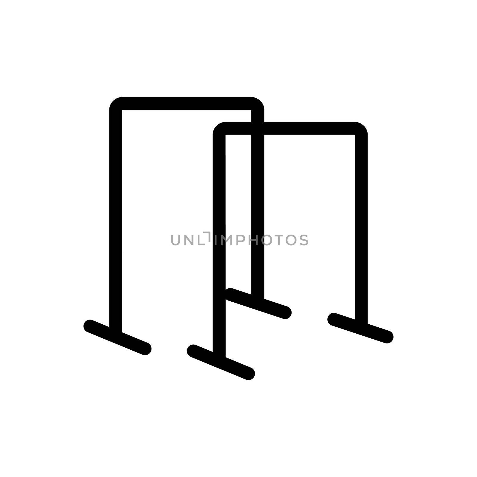 chin up vector thin line icon