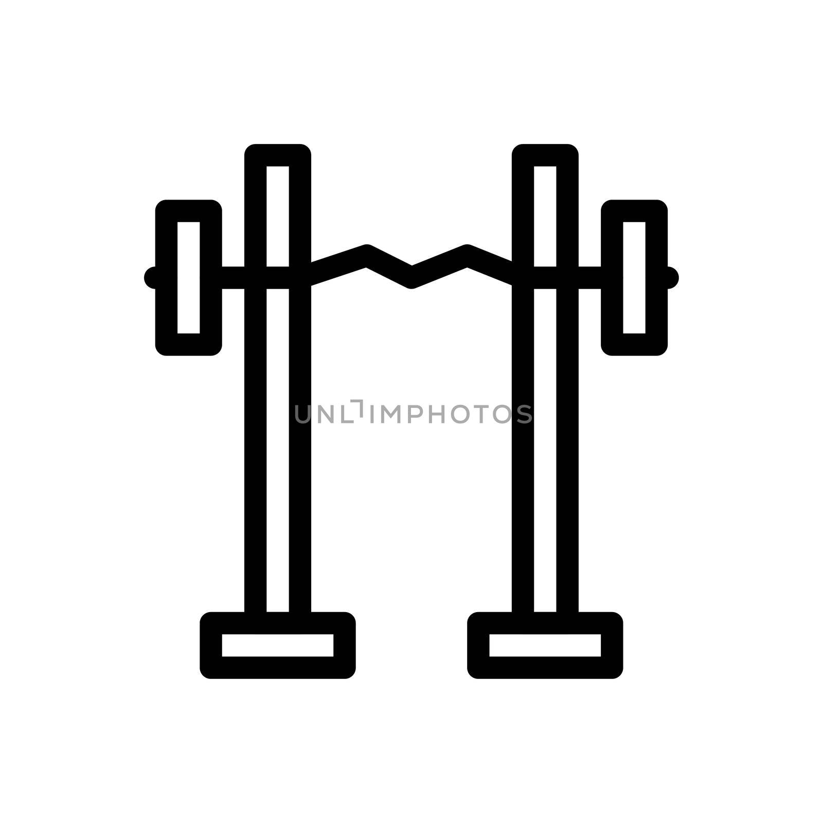 barbell vector thin line icon