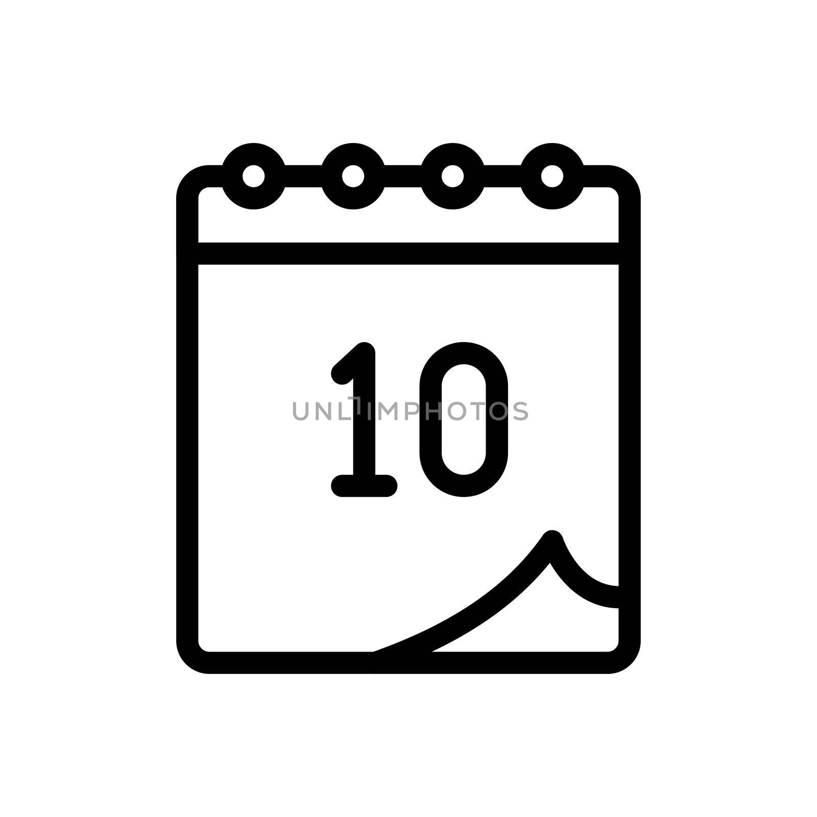 calendar vector thin line icon