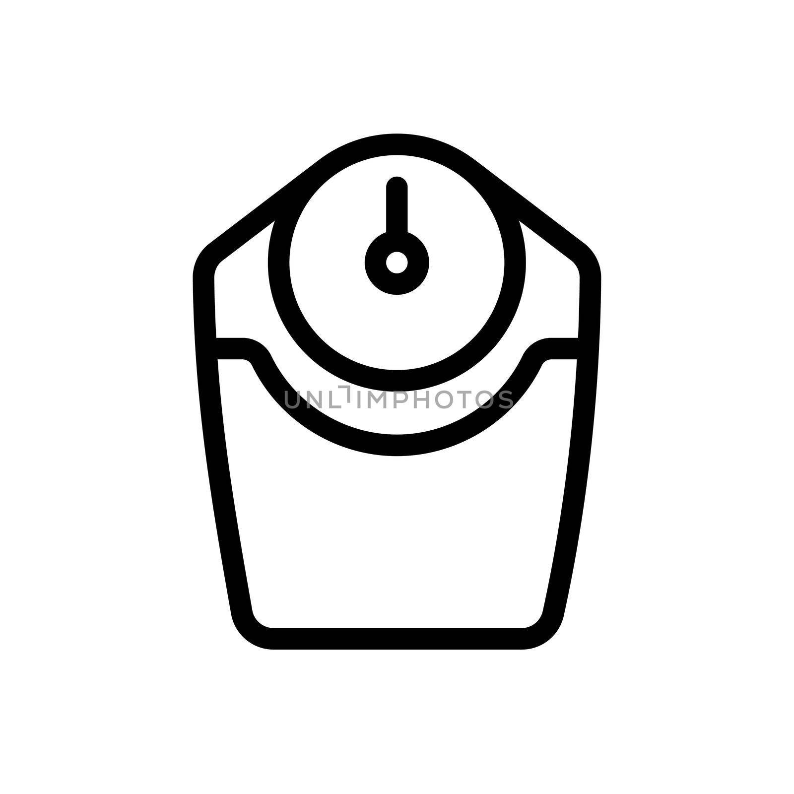 weight vector thin line icon