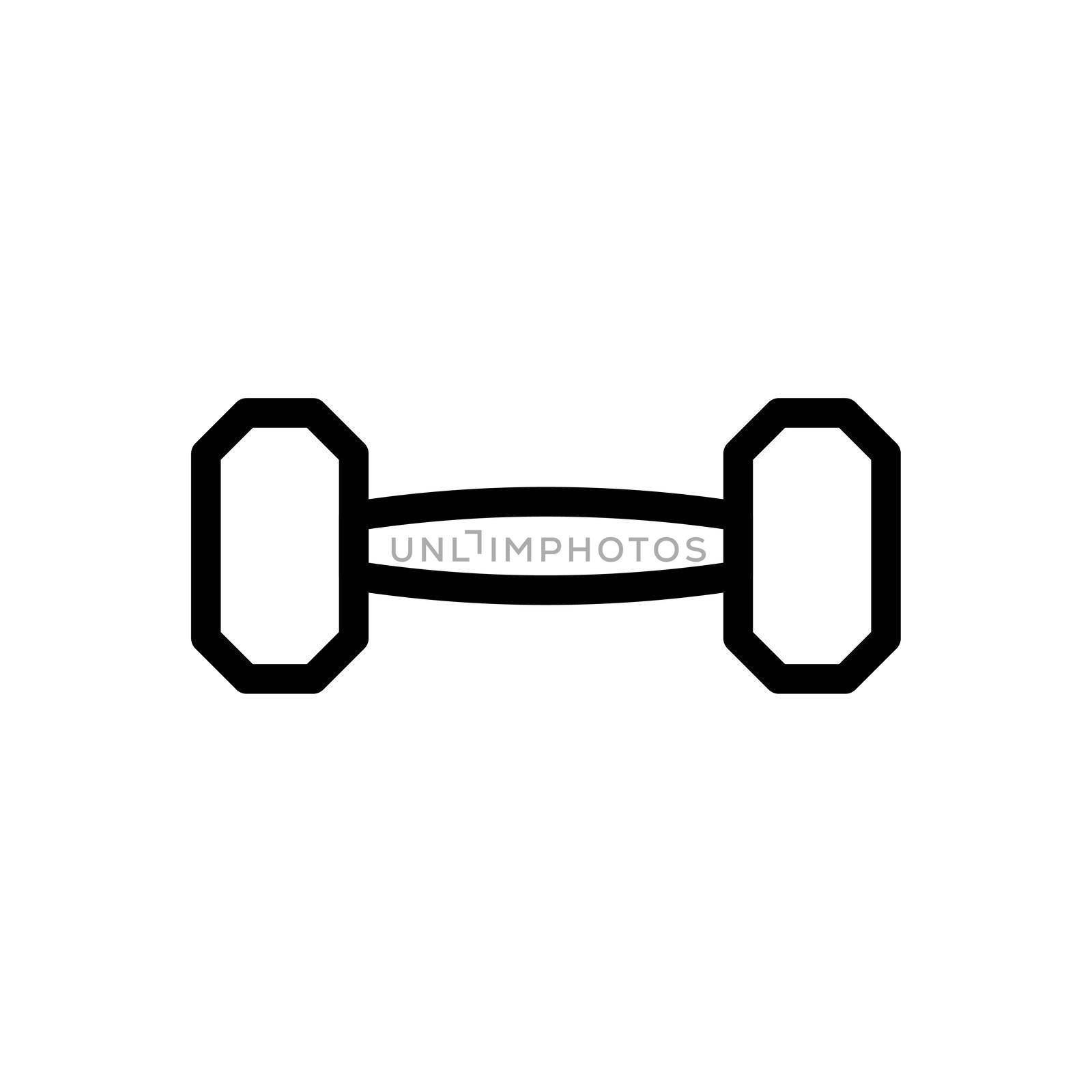 dumbbell vector thin line icon