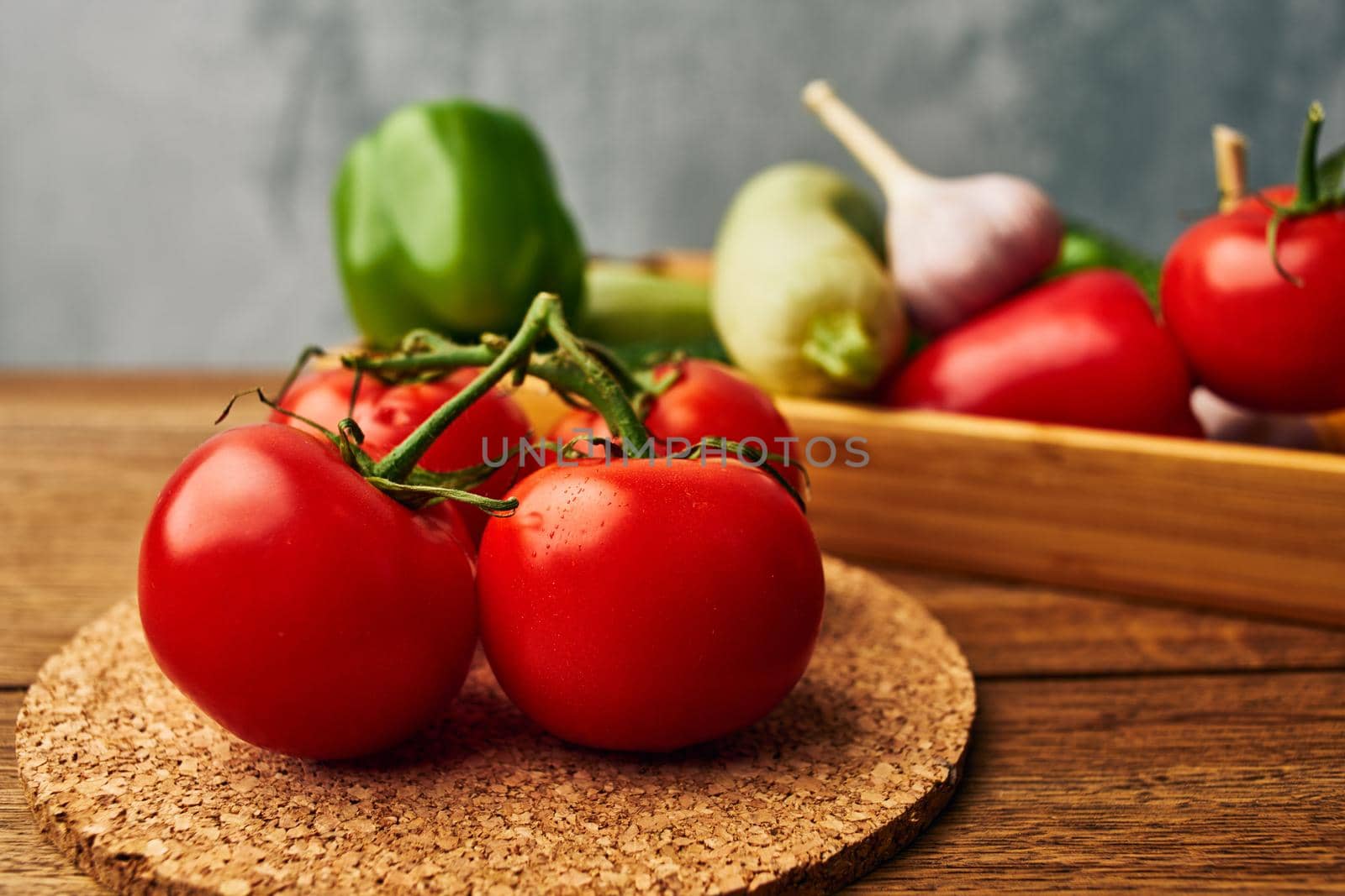 vegetables vitamins organic food kitchen farm products view from above by Vichizh