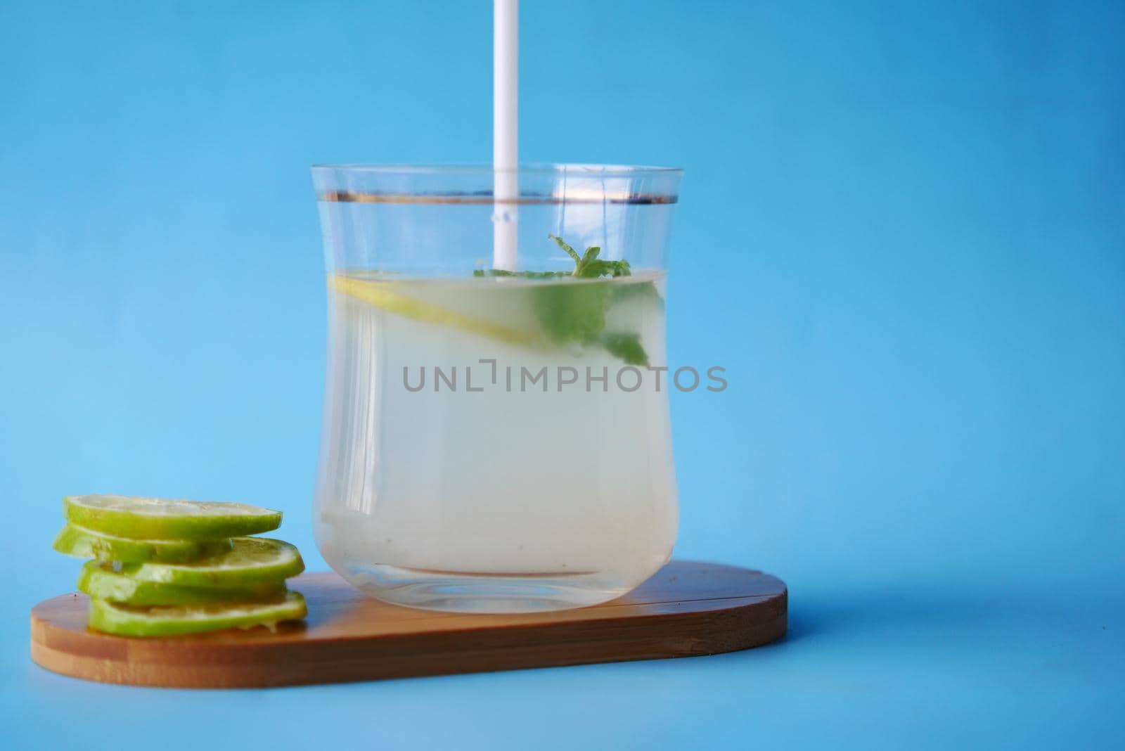 glass of lemon juice on table