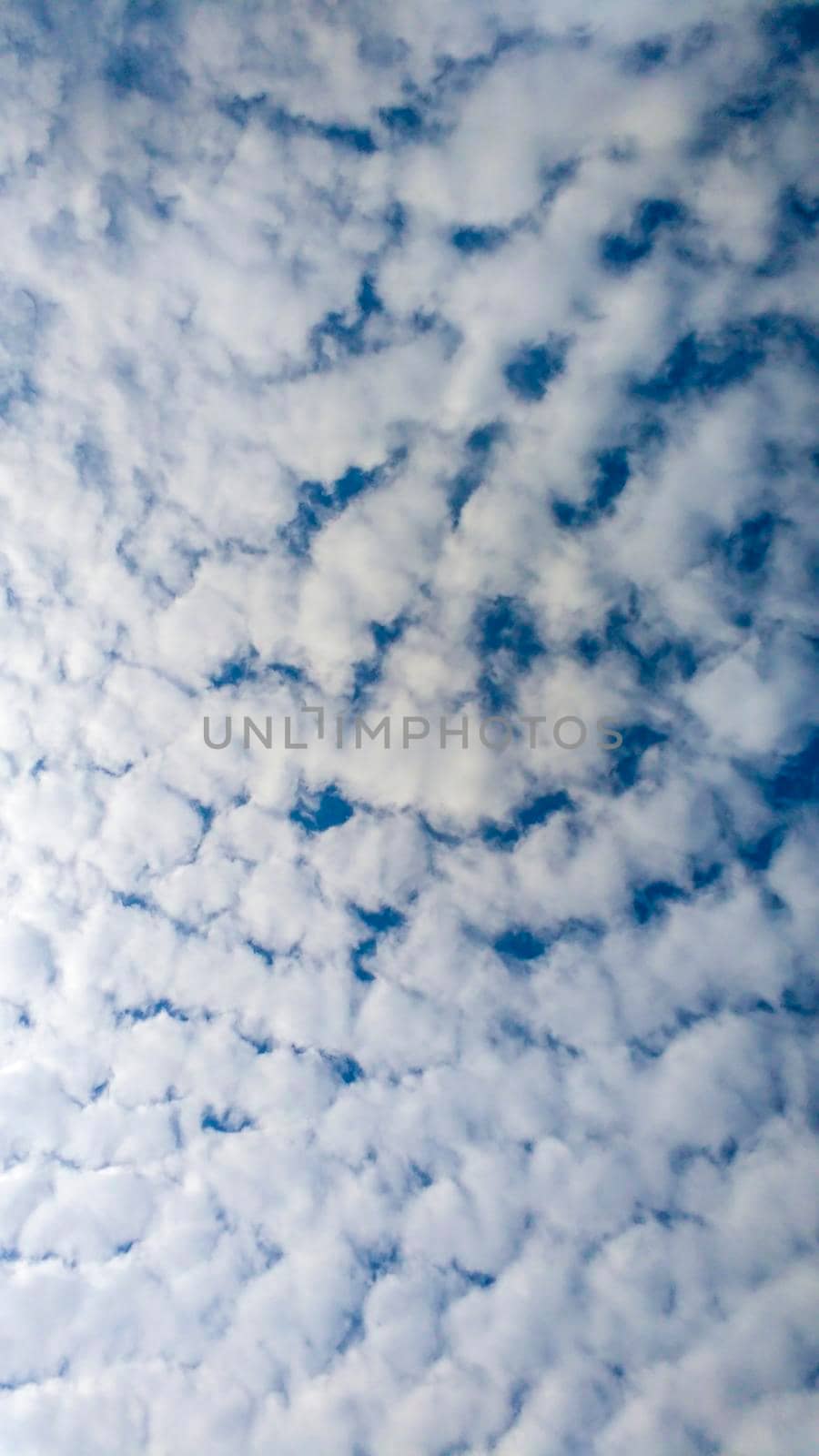 Sky with altomumulus clouds in Spain in winter