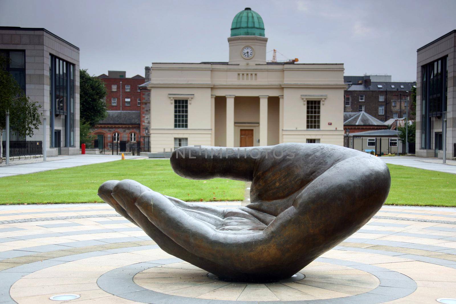 The wishing hand sculpture in Dublin Republic of Ireland