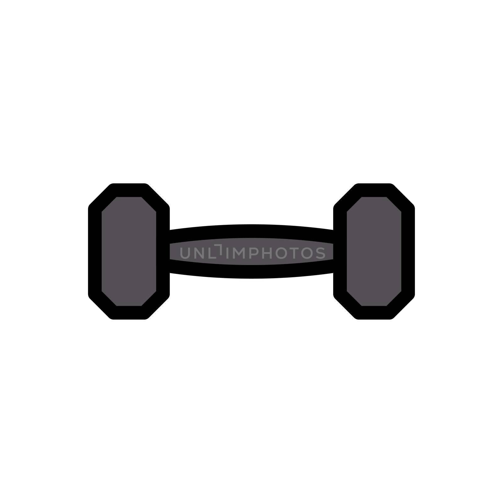 dumbbell vector colour line icon