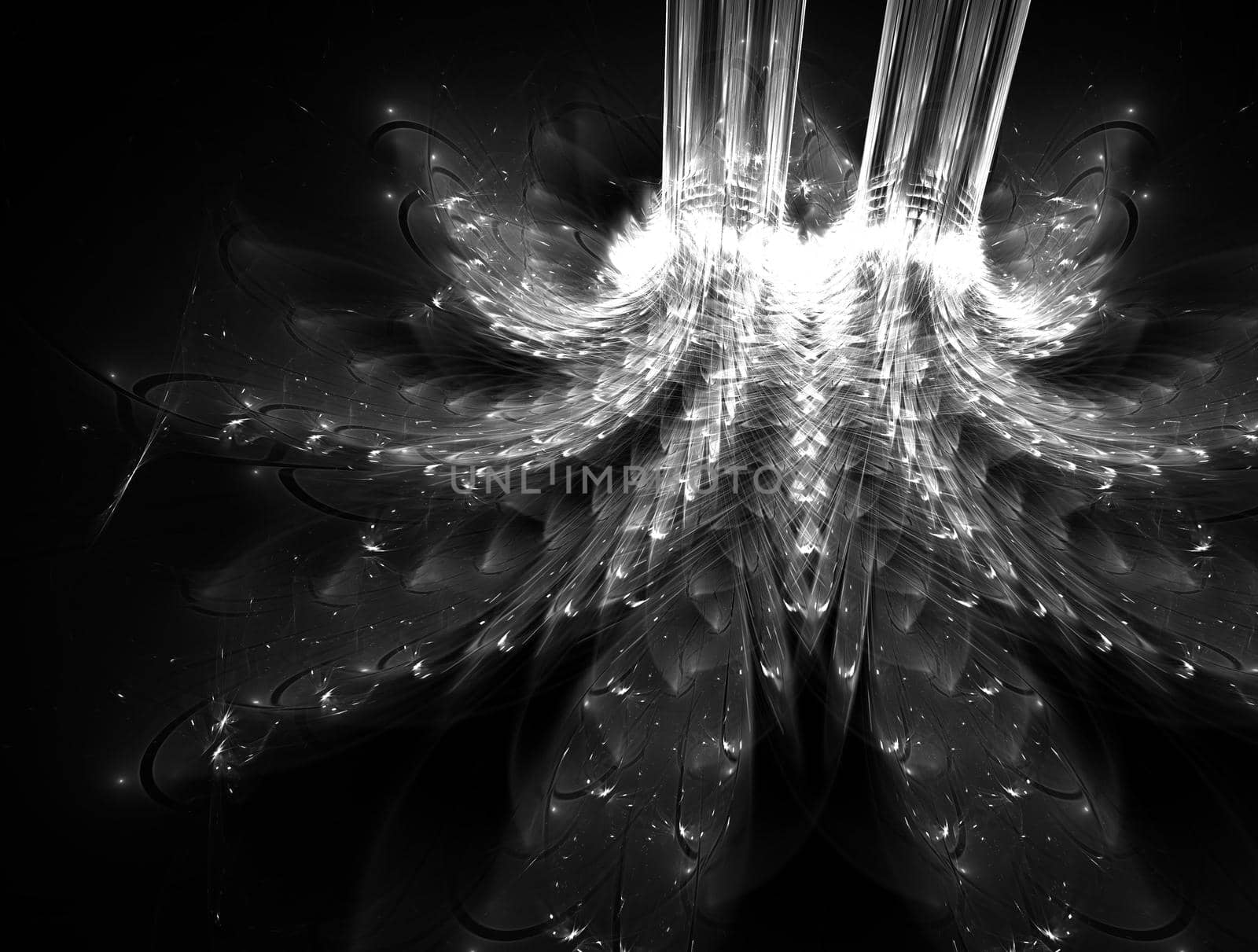 Imaginatory lush fractal texture image abstract background
