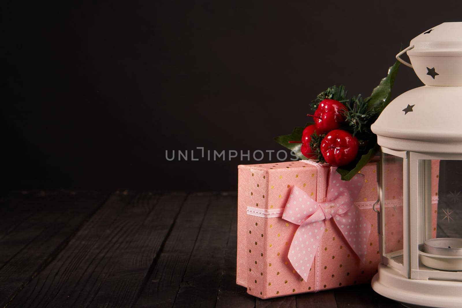 pink gift box christmas holiday decoration garland by Vichizh