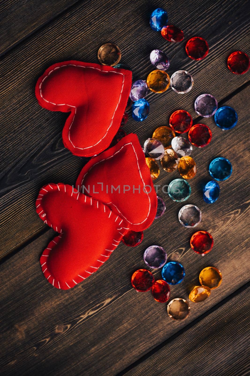 Valentine's Day holiday gifts paper hearts postcards decoration by Vichizh