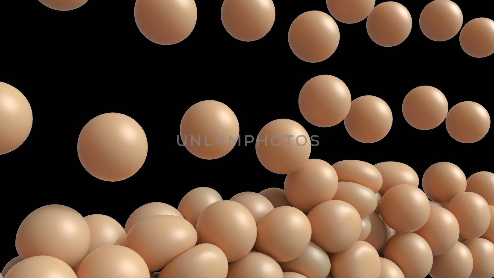 Sphere fat cell cholesterol medical tissue collect together molecule weight 3d render