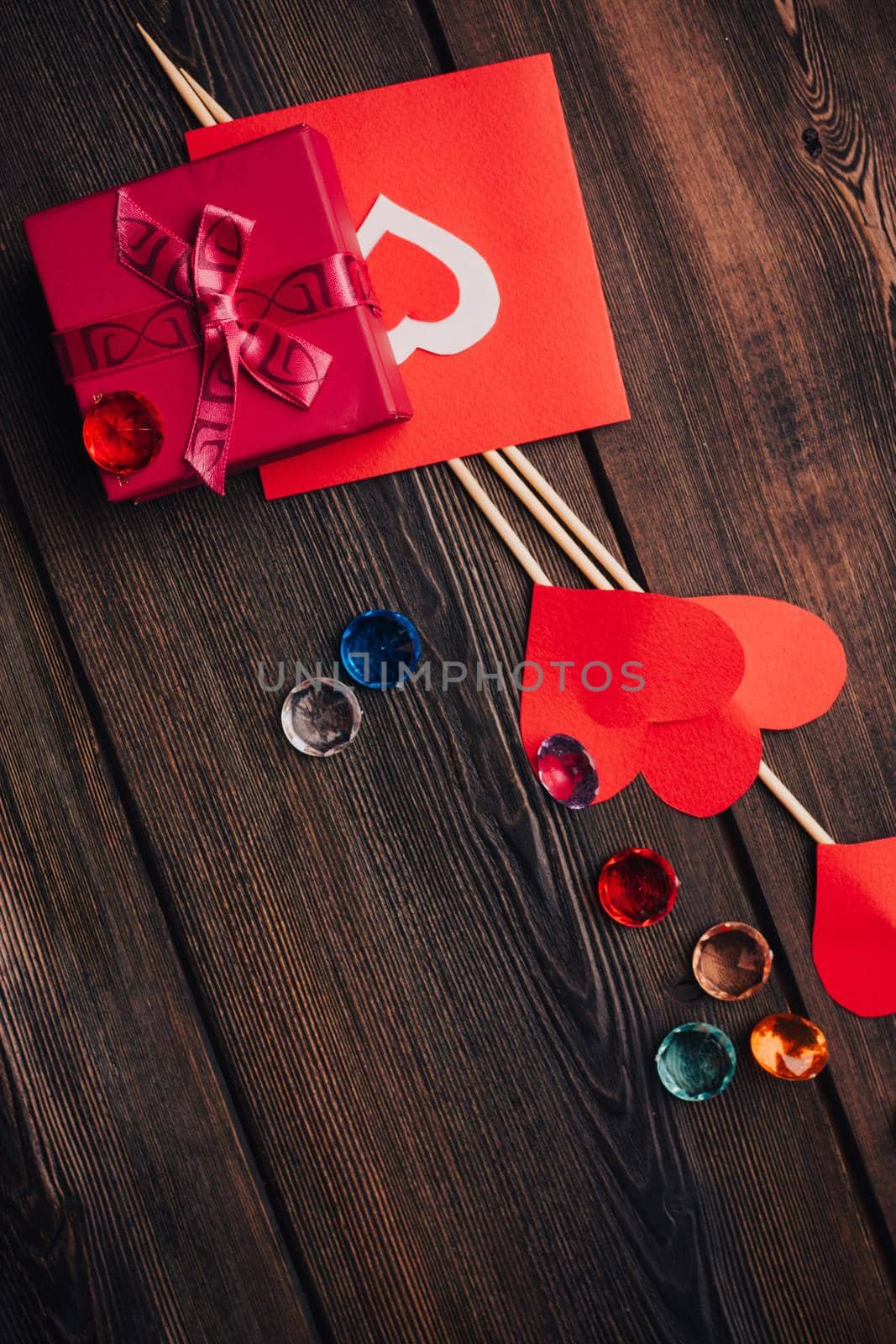 Valentine's Day holiday gifts paper hearts postcards decoration by Vichizh