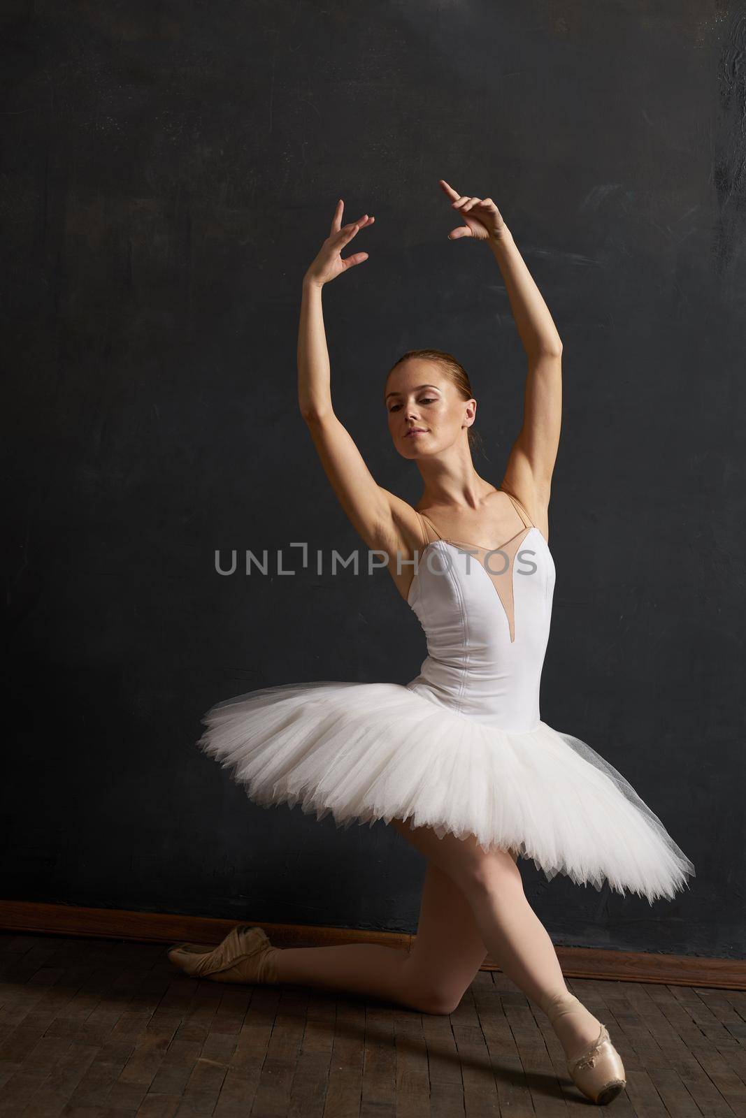 woman ballerina in white tutu performance grace dance by Vichizh