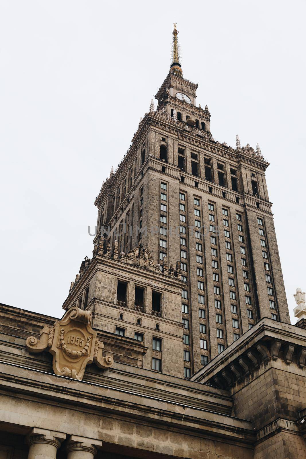 WARSAW, POLAND - Mar, 2018 The Sala Kongresowa of the Palace of Science and Culture in the city center