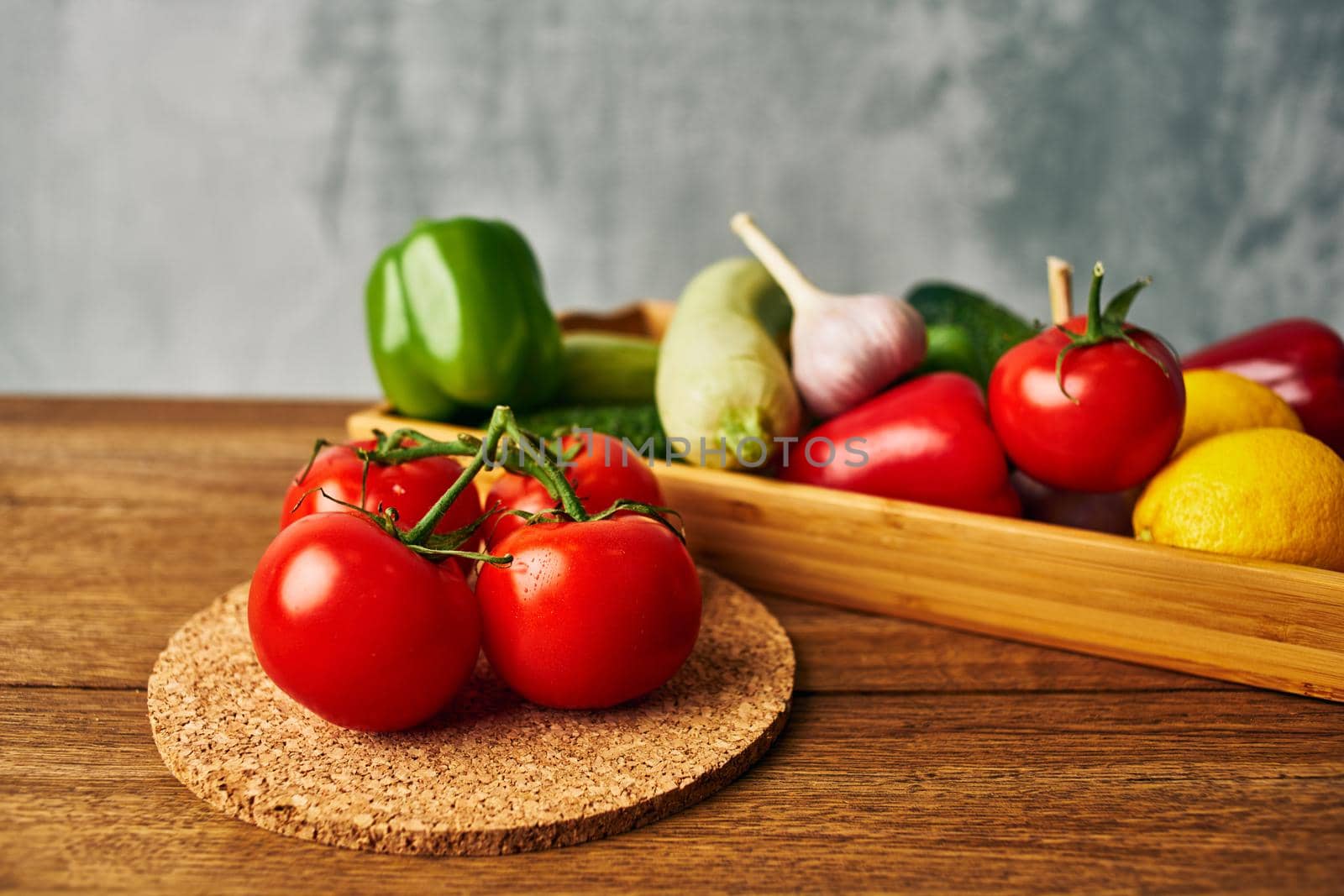 Ingredients vitamins organic food kitchen farm products close-up by Vichizh