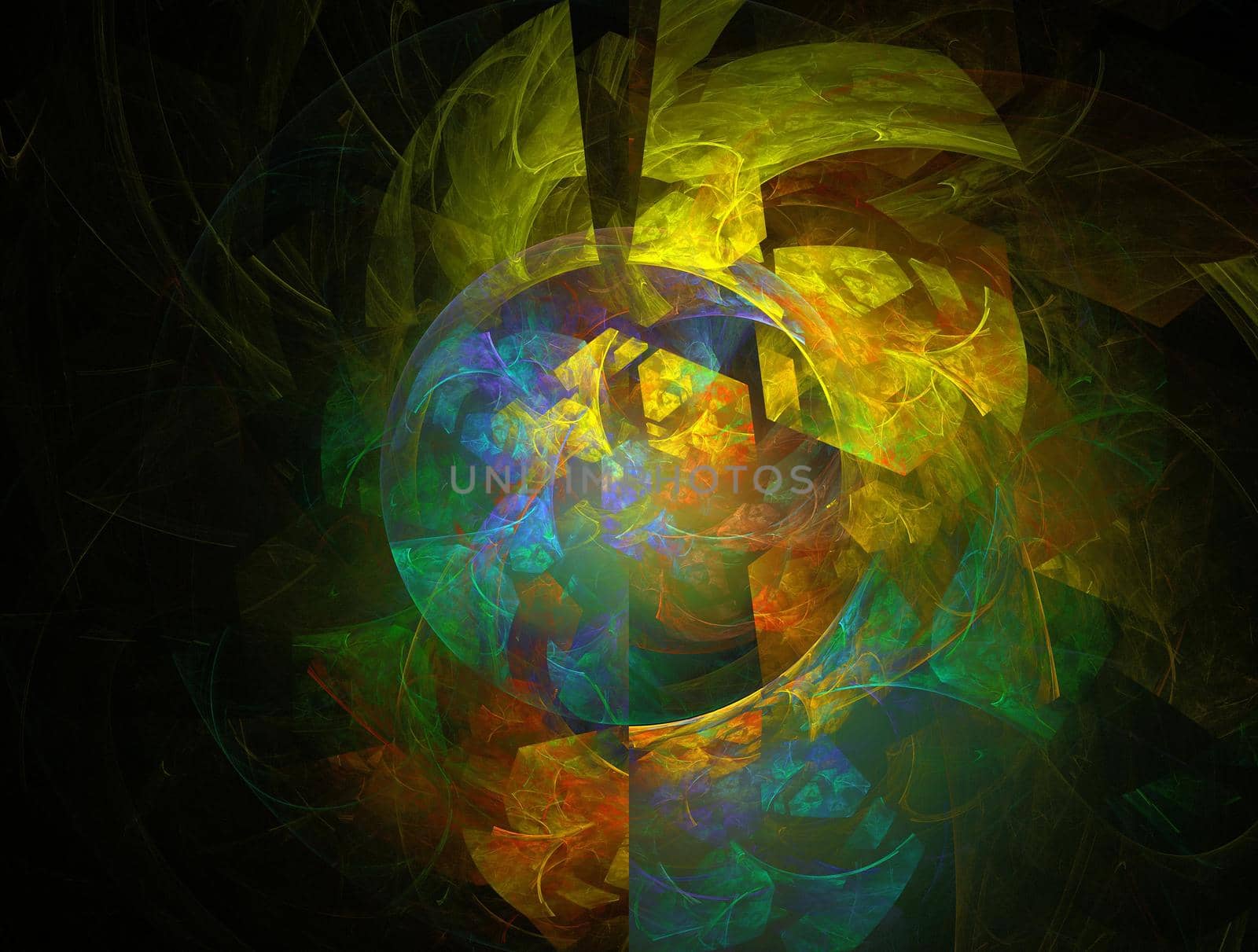Imaginatory lush fractal texture image abstract background