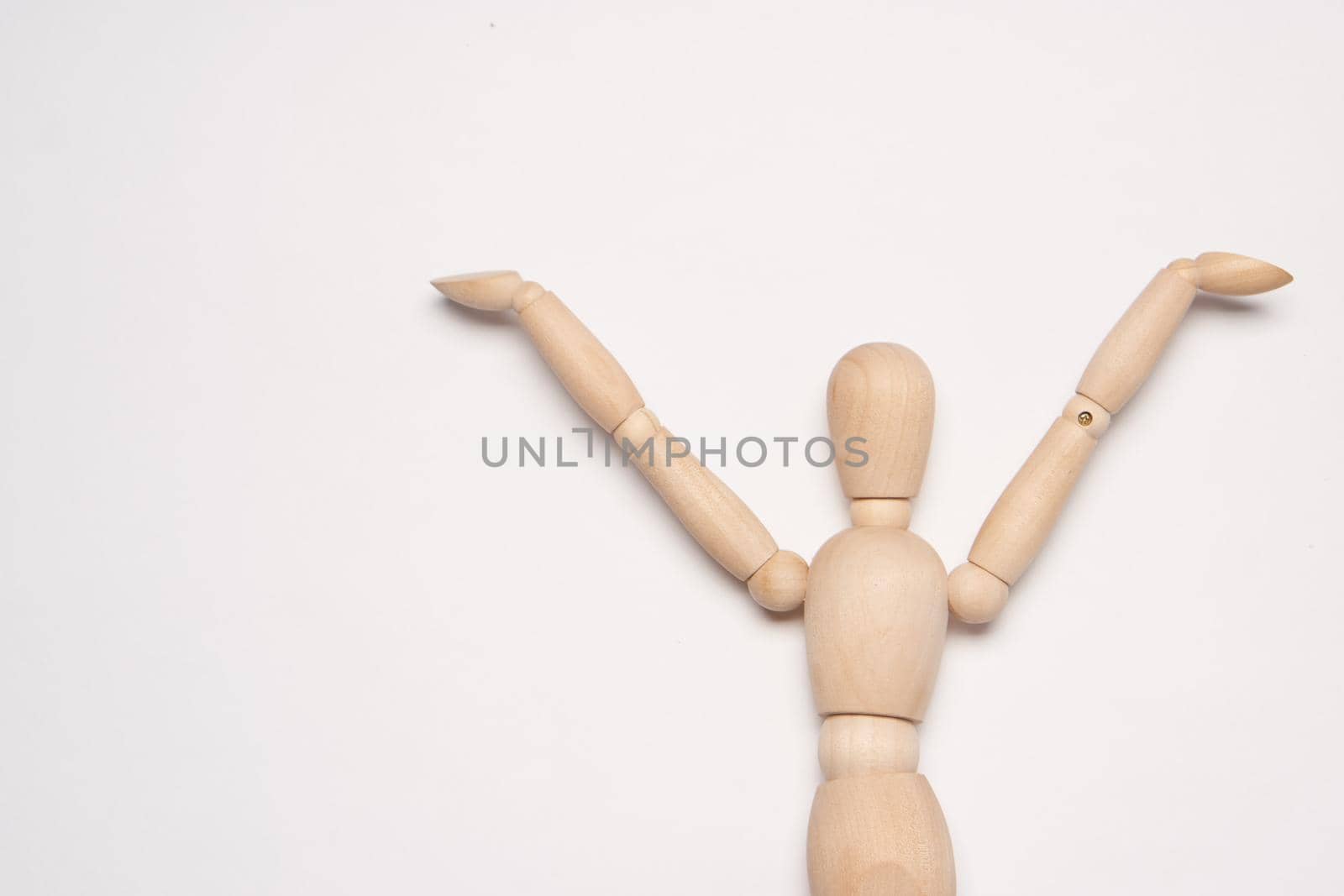 wooden mannequin object light background posing toy by Vichizh