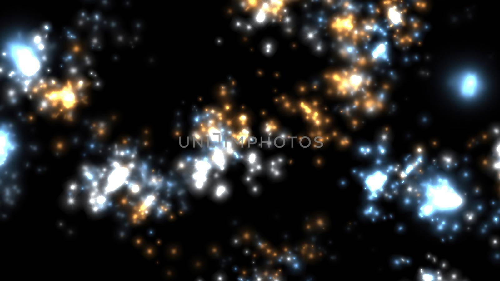 3d illustration - Particle Abstract glitter Cosmic Flares