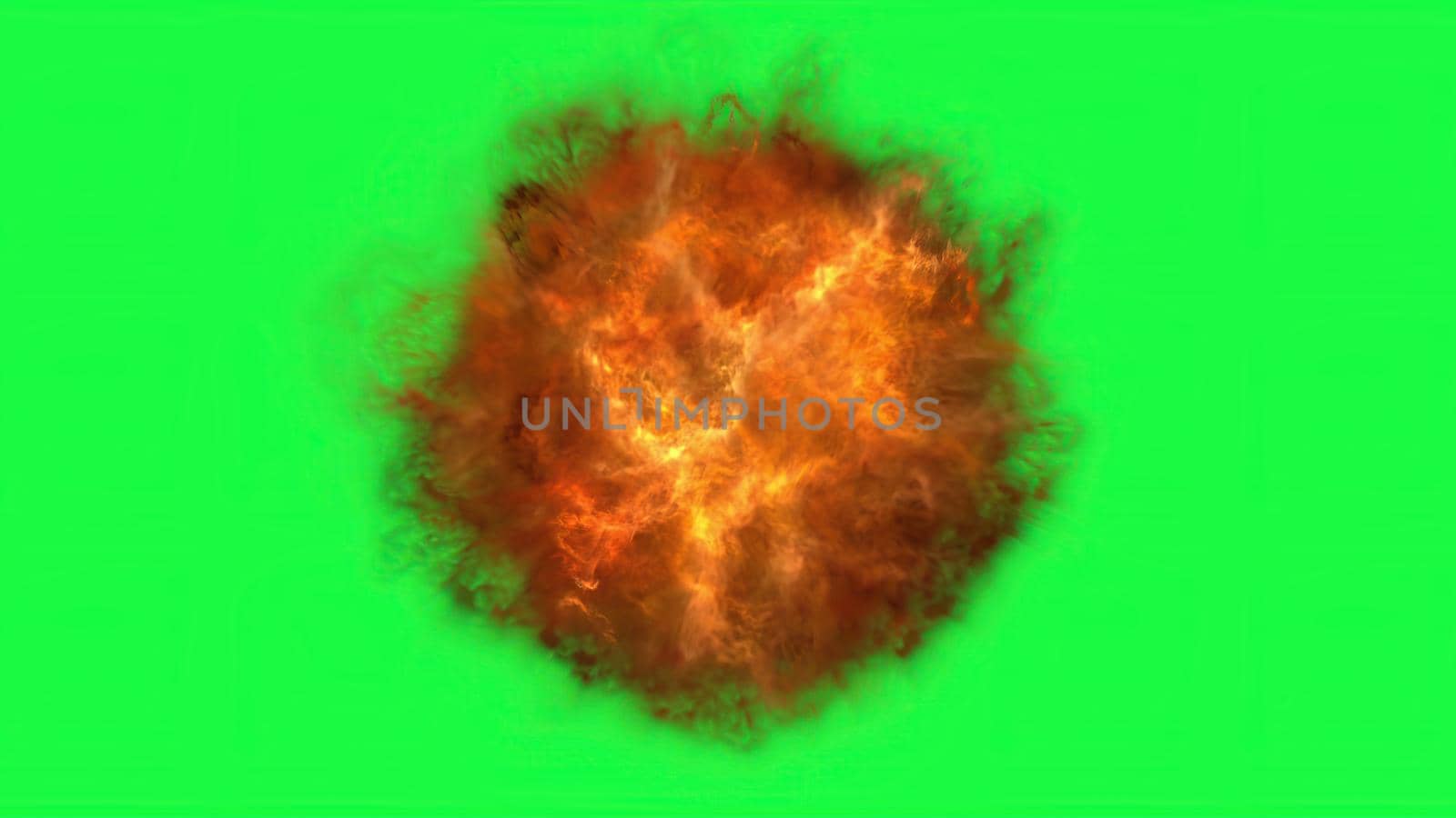 3d illustration - Close-up of sun fire