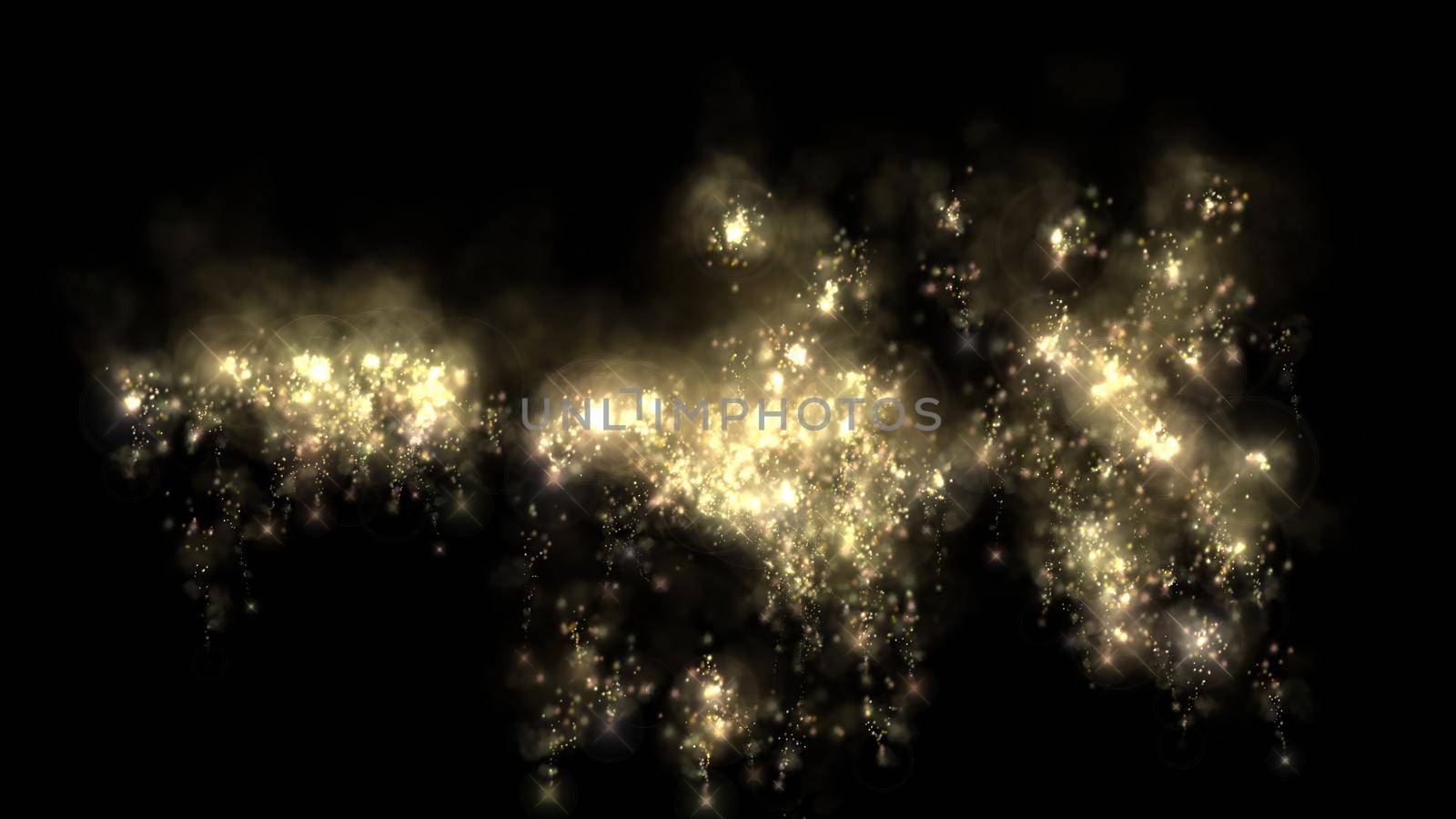 3d illustration - Particle Abstract glitter Cosmic Flares