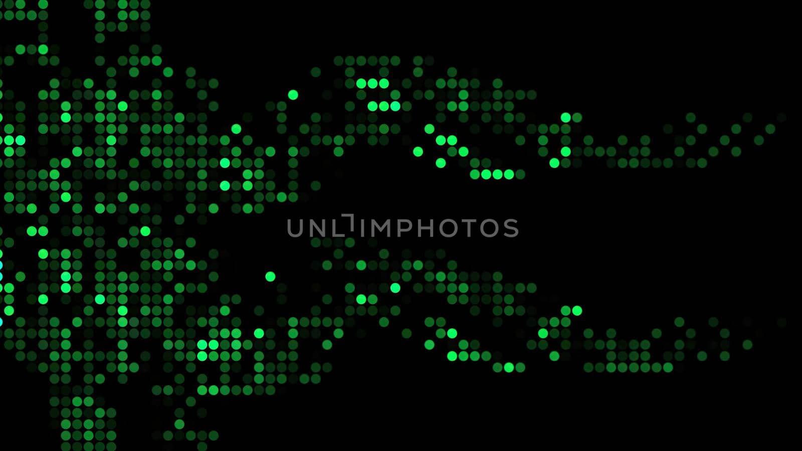 3d illustration - geometrical background with dots 