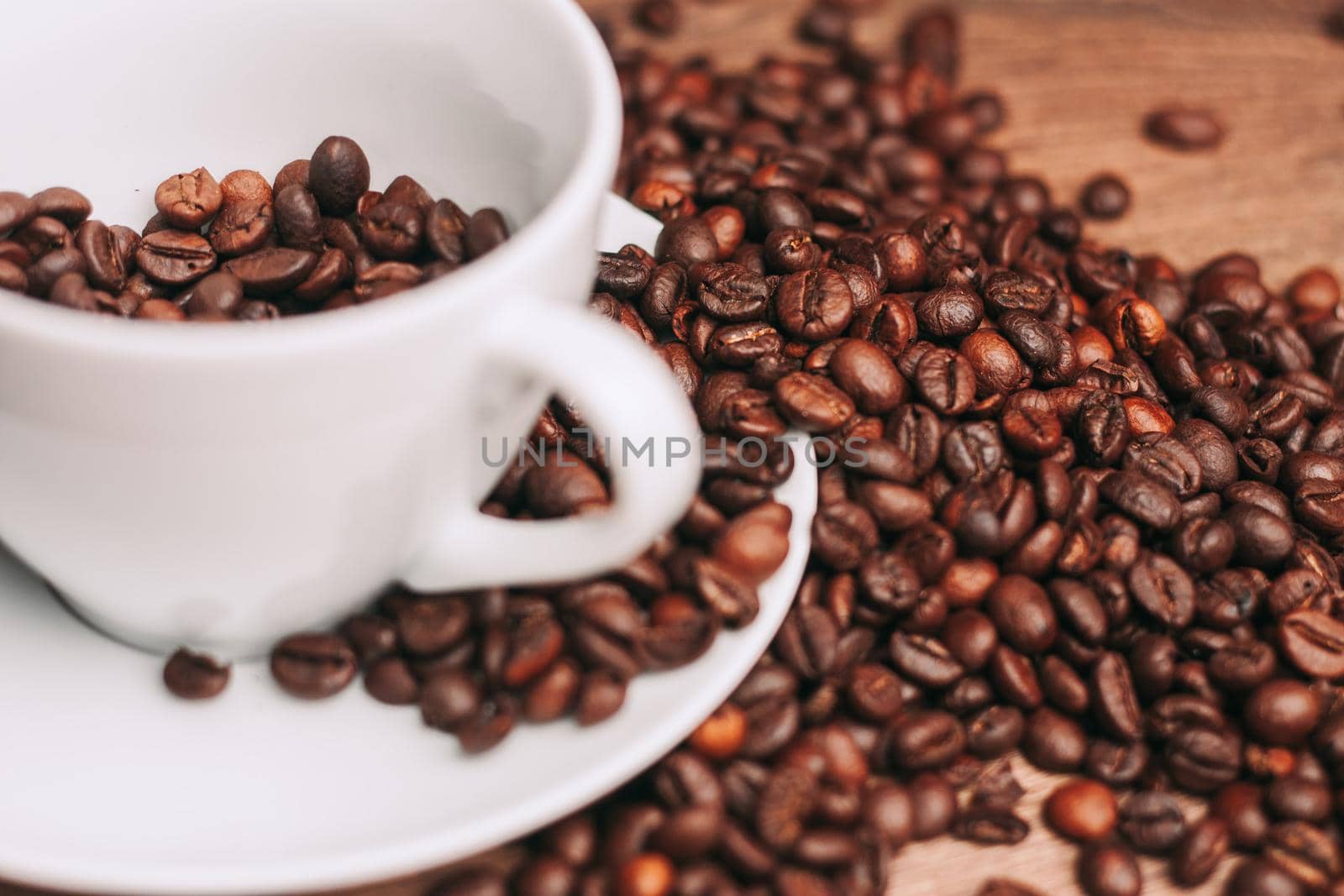 a cup of coffee espresso invigorating drink view from above. High quality photo