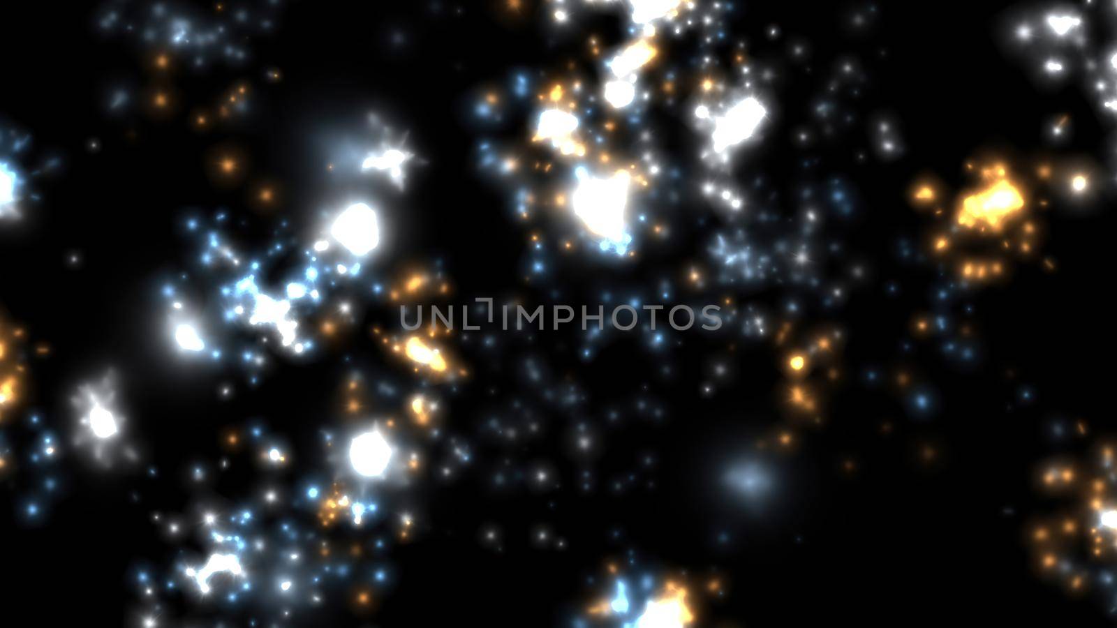 3d illustration - Particle Abstract glitter Cosmic Flares